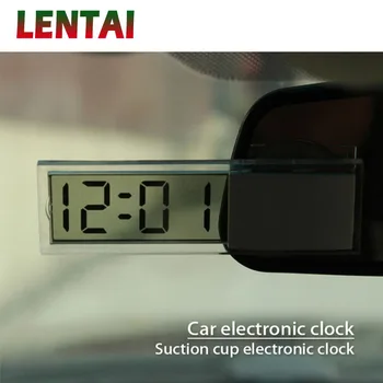 LENTAI Para Peugeot 206 307 308 407 207 508 3008 Citroen c4 c5 c3 Kia rio éxito MG 1PC Coche del Reloj de la Taza de la Succión de la Pantalla LCD Digital