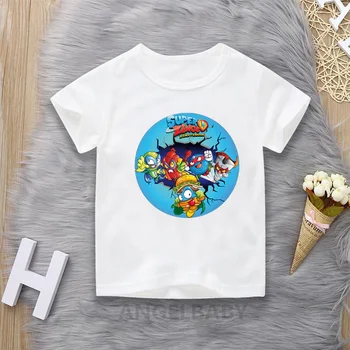 Los Super Molestias de la Serie 4 T shirt Para Niños Superzings Niños Tops de Verano de las Niñas de Bebé Ropa de dibujos animados Divertido a los Niños T-shirt