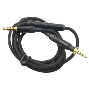 Reemplazo del Cable de Audio Cable con Micrófono Control de Volumen para JBL-J55 J55A J88 J88A Auriculares