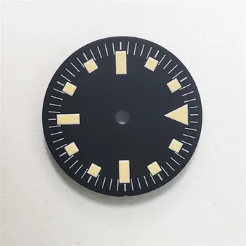Reemplazo de 28,5 mm /29mm Dial del Reloj para 2824/ 2836/ 2813 Movimiento de Reloj Azul Luminoso de 4-pin Literal Dial del Reloj de las Piezas de Reparación