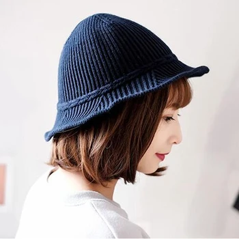 Bella Filosofía de 2018 de las nuevas mujeres de la moda de rayas sombreros de punto caliente del pescador sombreros sólido dulce casual femenina sombreros