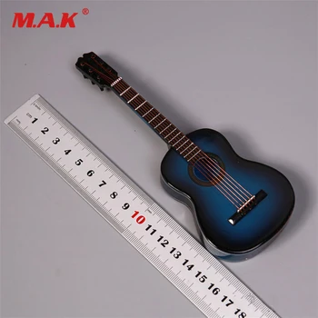 Mini Guitarra de Escala 1/6 Modelo de Estilo Clásico Color Azul de las Figuras de Acción de Muñecas BJD las Colecciones de Accesorios