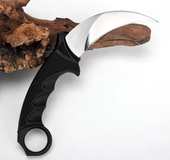 Más reciente 58-60HRC karambit cuchillo de camping al aire libre herramientas cuchillo de Caza de Rescate de Supervivencia Cuchillos con Secure-Ex Cubierta