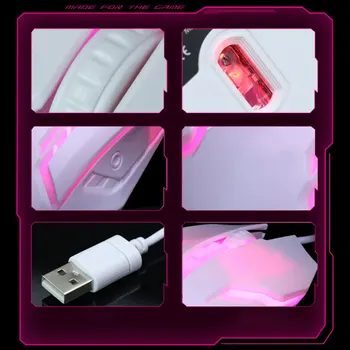 S1 Ratón para Juegos con 7 Colores de luz de fondo LED Ergonomía USB con Cable Ratón Gamer Flanco Cable ratón Óptico Gaming Mouse Ratones Para el ordenador Portátil PC