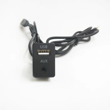 Biurlink 100CM Coche Extensión AUX USB Adaptador de USB/AUX Interruptor de Cableado del Panel de Mitsubishi, Toyota, Honda, Volkswagen, BMW, FORD