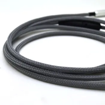 Cable de repuesto para Sennheiser HD2.30 HD2.20 AÑOS de Auriculares Auricular Actualizado de Plata Revestidos de 3.5 mm a 2.5 mm de Cable con control Remoto micrófono