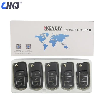 CHKJ 5pcs/lot Negro B01 3 Botón KD900 Tecla del control Remoto Para KEYDIY KD900 KD900+ KD200 URG200 Mini KD Control Remoto de Suministros de Cerrajería