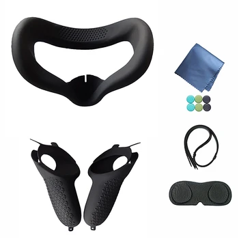 De silicona de la Máscara de Ojo se Tapa la Cara Controlador de la Manija de Protección de Manguito Kit de Oculus Quest 2 VR Headset Accesorios