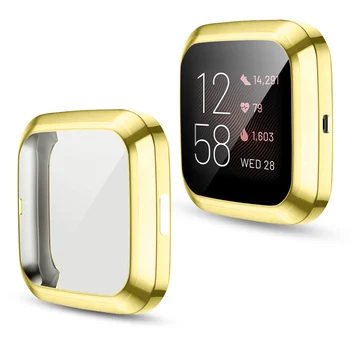 3pcs/pack Suave de TPU Caso de la Cubierta Completa Pantalla del Reloj Portector de Fitbit Versa 2 Smartwatch Impermeable Reloj Shell Protector de Caso