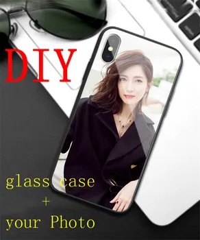 DIY Luminoso de Vidrio Templado de Caso Para el iPhone de Huawei, Xiaomi OPPO vivo Meizu Serie Cubierta de la caja Luminosa de la Cubierta Posterior de la Célula de la Bolsa de