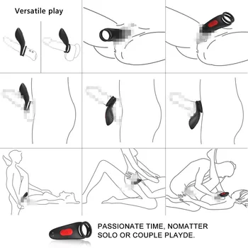 SHD 9 Velocidad de los Modos de Control Remoto Inalámbrico Polla Anillo Anillo del Pene Vibrador Juguetes Sexuales para los Hombres Adultos Juguetes Pene Estimulador Masajeador