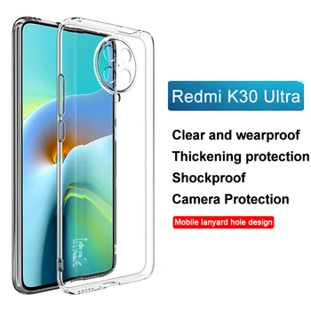 Imak de caja Transparente Para el Xiaomi Redmi K30 Ultra TPU Cubierta del Caso con la Protección de la Lente de la Cámara