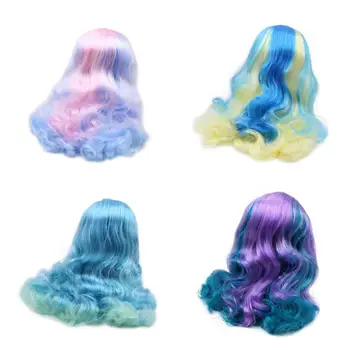 Blyth muñeca de hielo peluca sólo rbl el cuero cabelludo y la cúpula de Capas de pelo de 2 colores para DIY personalizado muñeca