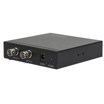 L/R DVI Audio converter SDI Splitter 1 puerto de salida DVI de 2 puertos de salida SDI con adaptador de corriente