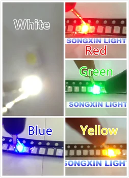 3000pcs 3528 SMD LED Rojo/Verde/Azul Hielo/Amarillo/Blanco Cálido 3528(1210) Diodos Kit de Paquete de 3.5*2.8*1.9 mm púrpura uv/Rosa/Naranja