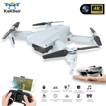 KaKBeir MINI Drone con Cámara 4K WIFI FPV Video RC Quadcopter Mantener Altitud Plegable 4K Drone con Cámara HD Quadrocopter VS E68