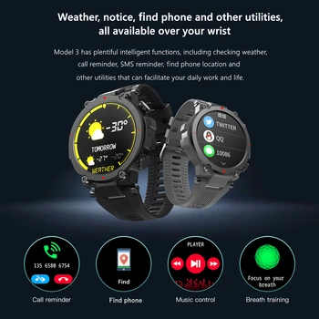 Modelo 3 Hombres Del Deporte De Los Relojes Inteligentes Muchachos De La Aptitud De La Pulsera Impermeable Smartwatch Monitor De Ritmo Cardíaco Reloj De Apple, Xiaomi Huawei