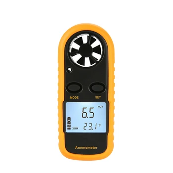 2-en-1 de Mano Anemómetro de Medición de Aire Acondicionado al aire libre de la Velocidad del Viento Temperatura el Volumen del Probador Medidor de Detección de Alta Precisión
