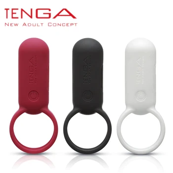 TENGA Japón Nuevo Vibrador Estimulación Polla Sexy Shop el Anillo de Pene Negro Carmín Blanco de Carga USB Impermeable Silencio de la Vibración del Anillo