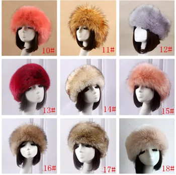 La Marca de lujo de Cosacos rusos Estilo de Imitación de Piel de Diadema para las Mujeres de Invierno Earwarmer Orejeras Sombrero de Esquí de invierno peludo bandas para la cabeza