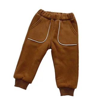 Nuevos Niños pantalones otoño invierno Además de terciopelo espesar Pantalones pantalones casuales para niños niñas Suelto niños bebé pantalones de 1-8 años
