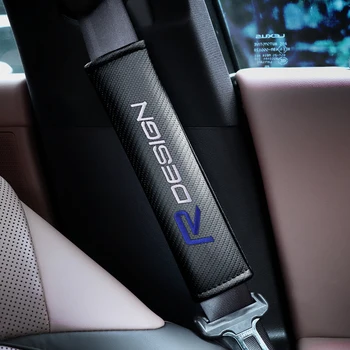 La Fibra de carbono Cinturón de seguridad de Protección de Hombro Cojín Para Volvo R DISEÑO XC90 S60 CX60 S80 V70 V40 V50 S40 Coche estilo Accesorios