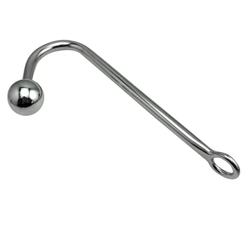 Pequeño mediano grande y redonda cabeza de bola elegir metal gancho anal butt plug dilatador de aleación de aluminio de la próstata masajeador de juguetes sexuales para hombres