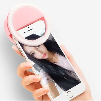 Rovtop USB LED de carga Selfie Anillo de Luz para el Iphone Iluminación Suplementaria Selfie Mejora de la Luz de Relleno Para Teléfonos