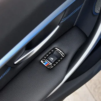 4pcs Conjunto de la Ventana de Coche Interruptor de la Tapa del Armazón de Recorte de Interiores en Fibra de Carbono para BMW F20 F21 F30 F34 Auto Piezas de Modificación M8617