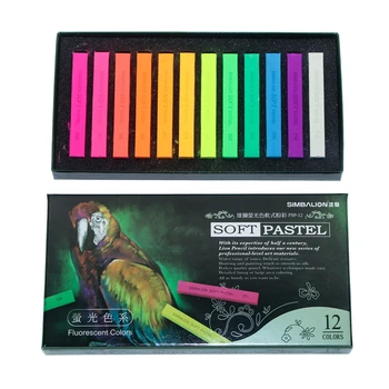 El arte de la Pintura de Colores Suaves Chalk12/24/48 Colores/Set Profesional de Arte Set de dibujos de Tiza de Color Lápiz Cepillo de Papelería para los Estudiantes