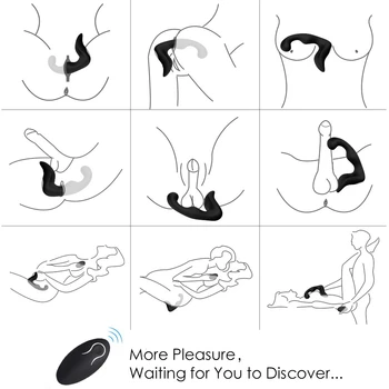 USB de Carga Para los Hombres Anal Vibrador Juguetes Sexuales Para los Hombres/las Mujeres Anal Tapones Consolador Vagina Coño Control Remoto Masajeador de Próstata Adulto