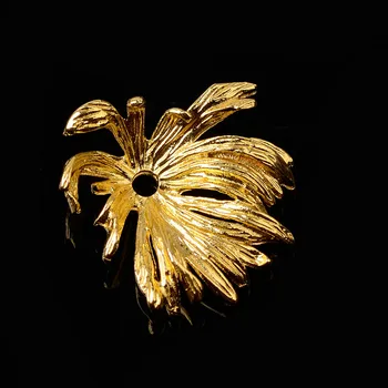 50pc 26*26 MM Color del Oro de la Hoja de la Rama Encanto Mayorista de Zinc Material de la Hoja para DIY hechos a Mano de la Cabeza de la Joyería de la Boda