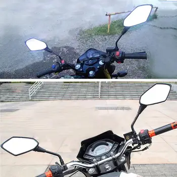 La fibra de carbono de color universal Trasera 10mm 8mm ATV Off-road Suciedad Pit Bike moto lado del espejo retrovisor moto motocicleta espejos