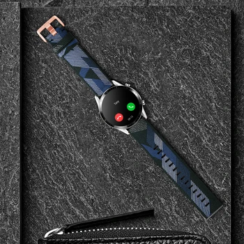 22mm de Nylon de la Lona de la Correa de la venda de Reloj Para Huawei Reloj GT GT2 46 mm/Samsung Galaxy Reloj 3 45mm/Garmin Vivoactive 4/ Fósiles Q