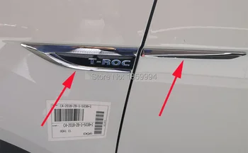 Para el 2018 2019 2020 VW T-ROC TROC original de la puerta del Lado del Ala Fender Insignia Emblema etiqueta engomada de la Moldura