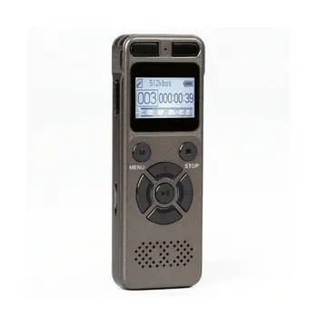 Digital Audio de la Voz Activa de la Grabadora de Dictáfono Registrador MP3 Estéreo de alta fidelidad 1536KPS WAV Dispositivo de Grabación de Gris Para el Negocio Gris
