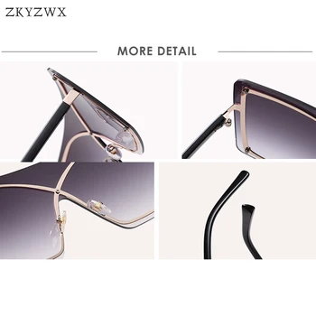ZKYZWX Tendencias de la Plaza de Gafas de sol de las Mujeres de Una sola Pieza Gradiente de la Lente de Gafas de sol para los Hombres de Diseño de Lujo de la Calle Tiro de gran tamaño Gafas de