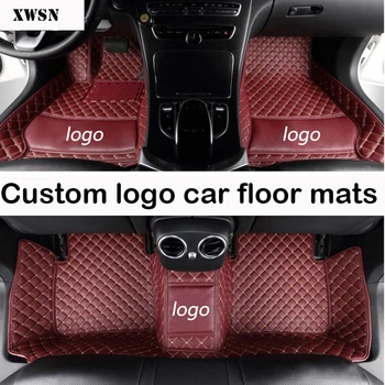 Logotipo personalizado de coche alfombras de piso para Lincoln todos los modelos Navigator MKS MKC MKZ MKX MKT coche estilo de accesorios de automóviles alfombras de coche