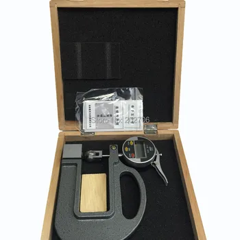0-10mm digital medidor de espesor con rodillo de insertar 0.01 mm Continuo digital medidor de espesor de