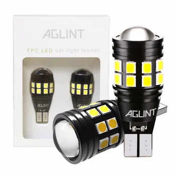 AGLINT 2pcs LED T15 T16 W16W Coche Bombillas de Copia de seguridad Estacionamiento del Coche de la Luz de la Cola Luces de Reversa de CANBUS Libre de Error 921 912 LED Blanco 12-24V