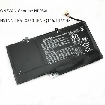 ONEVAN Genuino NP03XL batería para HP ENVY X360 15-u060nz 15-u060nb 15-u061nz NPT-Q146 NPT-Q147 HSTNN-LB6L 760944-541