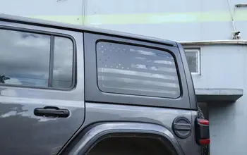 Para Jeep Wrangler JL Gladiador JT 2018-2020 4 Puertas Exteriores de Coche Accesorios de la Ventana Trasera de la Decoración de la etiqueta Engomada de la Fibra de Carbono Negro