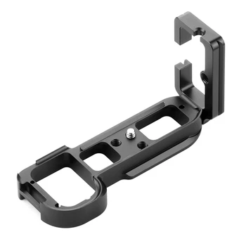 Metal CNC Vertical Disparar Placa de Liberación Rápida L Soporte para Sony A7, A7R A7S Cámara RÉFLEX digital -Negro