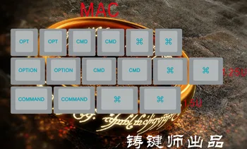 16keys/set Complementario teclas PBT Original Cherry Perfil Keycap para MAC