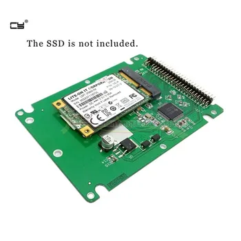 MSATA mini PCI-E SSD SATA de 2,5 pulgadas IDE de la tarjeta de adaptador de 44pin Cuaderno del ordenador Portátil de disco duro caso Carcasa Blanca