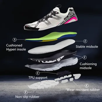BMAI Nuevo Profesional de la Maratón de 42km Deporte Zapatillas Hombres Mujeres Amortiguación Ligera al aire libre para Hombre de Mujer de diseño de Jogging Sneakers