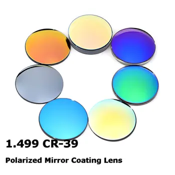 1.499 CR-39 el Índice del nivel de Resina Espejo Colorida Capa Polarizada Miopía Gafas de sol de la Prescripción de Lentes Ópticos