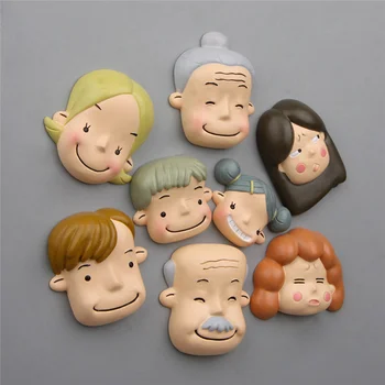 De dibujos animados de la Creatividad de la Familia Feliz Imanes de Nevera 3D Refrigerador Magnético de la etiqueta Engomada de los Personajes de la Decoración del Hogar, Accesorios de Regalo