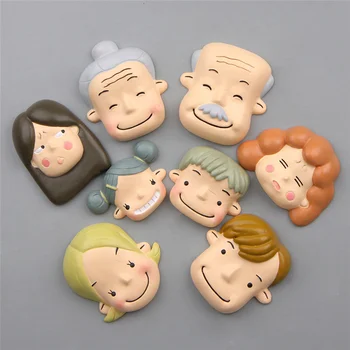 De dibujos animados de la Creatividad de la Familia Feliz Imanes de Nevera 3D Refrigerador Magnético de la etiqueta Engomada de los Personajes de la Decoración del Hogar, Accesorios de Regalo