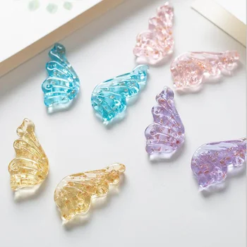 5Pairs las Alas de la Mariposa de Murano Perlas de Color Oro Folil Perlas de Vidrio Para la Fabricación de la Joyería de la Pulsera hecha a Mano de BRICOLAJE Accesorios